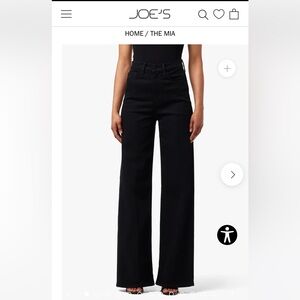 Joe’s Jeans Mia High Waisted Wide Leg Jeans (Black)